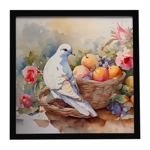 Dove Framed Metal Print Bathroom, Kitchen, Office, Home Decor Wall Art Ready to Hang, Square, 8X8 Dove Framed Metal Print Bathroom, Kitchen, Office, Home Decor Wall Art Ready to Hang, Square, 8X8