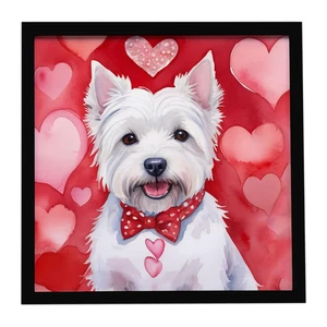 Westie My Valentine Framed Metal Print Bathroom, Kitchen, Office, Home Decor Wall Art Ready to Hang, Square, 8X8 Westie My Valentine Framed Metal Print Bathroom, Kitchen, Office, Home Decor Wall Art Ready to Hang, Square, 8X8