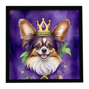 Papillon King of Mardi Gras Framed Metal Print Bathroom, Kitchen, Office, Home Decor Wall Art Ready to Hang, Square, 8X8 Papillon King of Mardi Gras Framed Metal Print Bathroom, Kitchen, Office, Home Decor Wall Art Ready to Hang, Square, 8X8