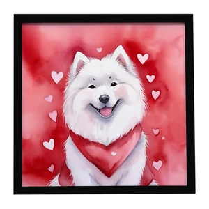 Samoyed My Valentine Framed Metal Print Bathroom, Kitchen, Office, Home Decor Wall Art Ready to Hang, Square, 8X8 Samoyed My Valentine Framed Metal Print Bathroom, Kitchen, Office, Home Decor Wall Art Ready to Hang, Square, 8X8