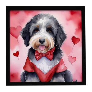 Bernedoodle My Valentine Framed Metal Print Bathroom, Kitchen, Office, Home Decor Wall Art Ready to Hang, Square, 8X8 Bernedoodle My Valentine Framed Metal Print Bathroom, Kitchen, Office, Home Decor Wall Art Ready to Hang, Square, 8X8