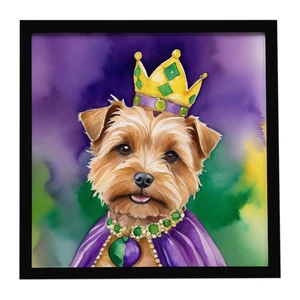 Norfolk Terrier King of Mardi Gras Framed Metal Print Bathroom, Kitchen, Office, Home Decor Wall Art Ready to Hang, Square, 8X8 Norfolk Terrier King of Mardi Gras Framed Metal Print Bathroom, Kitchen, Office, Home Decor Wall Art Ready to Hang, Square, 8X8
