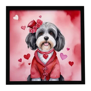 Tibetan Terrier My Valentine Framed Metal Print Bathroom, Kitchen, Office, Home Decor Wall Art Ready to Hang, Square, 8X8 Tibetan Terrier My Valentine Framed Metal Print Bathroom, Kitchen, Office, Home Decor Wall Art Ready to Hang, Square, 8X8