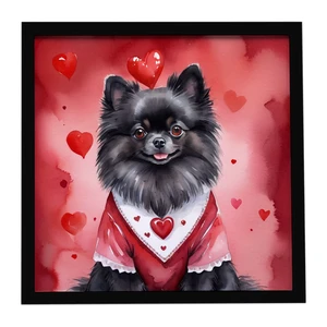 Pomeranian My Valentine Framed Metal Print Bathroom, Kitchen, Office, Home Decor Wall Art Ready to Hang, Square, 8X8 Pomeranian My Valentine Framed Metal Print Bathroom, Kitchen, Office, Home Decor Wall Art Ready to Hang, Square, 8X8