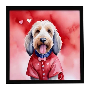 Otterhound My Valentine Framed Metal Print Bathroom, Kitchen, Office, Home Decor Wall Art Ready to Hang, Square, 8X8 Otterhound My Valentine Framed Metal Print Bathroom, Kitchen, Office, Home Decor Wall Art Ready to Hang, Square, 8X8