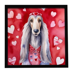 Afghan Hound My Valentine Framed Metal Print Bathroom, Kitchen, Office, Home Decor Wall Art Ready to Hang, Square, 8X8 Afghan Hound My Valentine Framed Metal Print Bathroom, Kitchen, Office, Home Decor Wall Art Ready to Hang, Square, 8X8