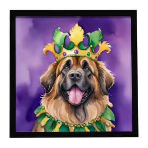 Leonberger King of Mardi Gras Framed Metal Print Bathroom, Kitchen, Office, Home Decor Wall Art Ready to Hang, Square, 8X8 Leonberger King of Mardi Gras Framed Metal Print Bathroom, Kitchen, Office, Home Decor Wall Art Ready to Hang, Square, 8X8