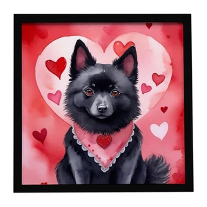 Schipperke My Valentine Framed Metal Print Bathroom, Kitchen, Office, Home Decor Wall Art Ready to Hang, Square, 8X8 Schipperke My Valentine Framed Metal Print Bathroom, Kitchen, Office, Home Decor Wall Art Ready to Hang, Square, 8X8