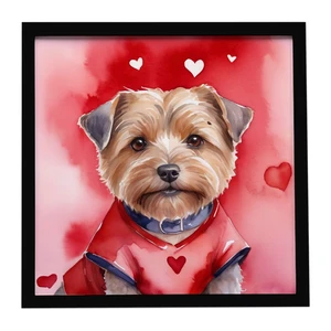 Norfolk Terrier My Valentine Framed Metal Print Bathroom, Kitchen, Office, Home Decor Wall Art Ready to Hang, Square, 8X8 Norfolk Terrier My Valentine Framed Metal Print Bathroom, Kitchen, Office, Home Decor Wall Art Ready to Hang, Square, 8X8