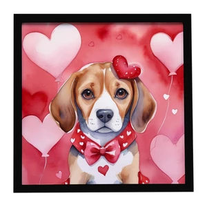Beagle My Valentine Framed Metal Print Bathroom, Kitchen, Office, Home Decor Wall Art Ready to Hang, Square, 8X8 Beagle My Valentine Framed Metal Print Bathroom, Kitchen, Office, Home Decor Wall Art Ready to Hang, Square, 8X8