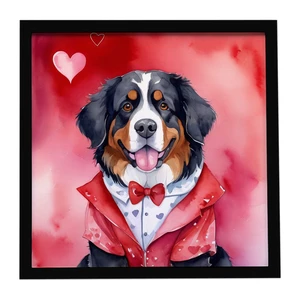 Bernese Mountain Dog My Valentine Framed Metal Print Bathroom, Kitchen, Office, Home Decor Wall Art Ready to Hang, Square, 8X8 Bernese Mountain Dog My Valentine Framed Metal Print Bathroom, Kitchen, Office, Home Decor Wall Art Ready to Hang, Square, 8X8