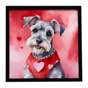 Schnauzer My Valentine Framed Metal Print Bathroom, Kitchen, Office, Home Decor Wall Art Ready to Hang, Square, 8X8 Schnauzer My Valentine Framed Metal Print Bathroom, Kitchen, Office, Home Decor Wall Art Ready to Hang, Square, 8X8
