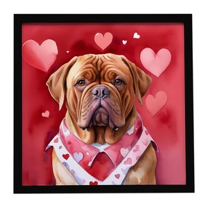 Dogue de Bordeaux My Valentine Framed Metal Print Bathroom, Kitchen, Office, Home Decor Wall Art Ready to Hang, Square, 8X8 Dogue de Bordeaux My Valentine Framed Metal Print Bathroom, Kitchen, Office, Home Decor Wall Art Ready to Hang, Square, 8X8