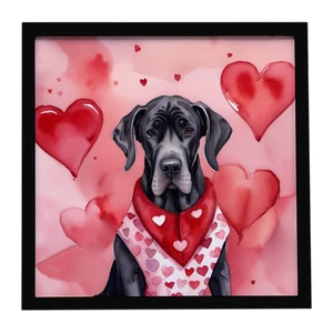 Great Dane My Valentine Framed Metal Print Bathroom, Kitchen, Office, Home Decor Wall Art Ready to Hang, Square, 8X8 Great Dane My Valentine Framed Metal Print Bathroom, Kitchen, Office, Home Decor Wall Art Ready to Hang, Square, 8X8