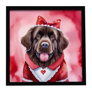 Newfoundland My Valentine Framed Metal Print Bathroom, Kitchen, Office, Home Decor Wall Art Ready to Hang, Square, 8X8 Newfoundland My Valentine Framed Metal Print Bathroom, Kitchen, Office, Home Decor Wall Art Ready to Hang, Square, 8X8