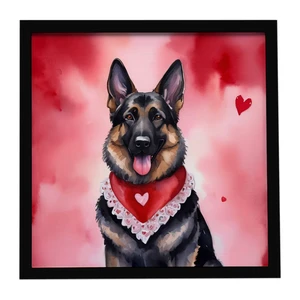 German Shepherd My Valentine Framed Metal Print Bathroom, Kitchen, Office, Home Decor Wall Art Ready to Hang, Square, 8X8 German Shepherd My Valentine Framed Metal Print Bathroom, Kitchen, Office, Home Decor Wall Art Ready to Hang, Square, 8X8
