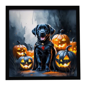 Black Labrador Retriever Puppy Halloween Framed Metal Print Bathroom, Kitchen, Office, Home Decor Wall Art Ready to Hang, Square, 8X8 Black Labrador Retriever Puppy Halloween Framed Metal Print Bathroom, Kitchen, Office, Home Decor Wall Art Ready to Hang, Square, 8X8