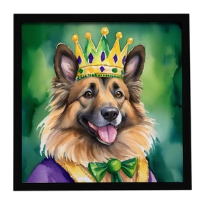 Belgian Tervuren King of Mardi Gras Framed Metal Print Bathroom, Kitchen, Office, Home Decor Wall Art Ready to Hang, Square, 8X8 Belgian Tervuren King of Mardi Gras Framed Metal Print Bathroom, Kitchen, Office, Home Decor Wall Art Ready to Hang, Square, 8X8