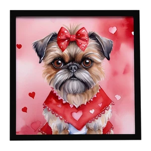 Brussels Griffon My Valentine Framed Metal Print Bathroom, Kitchen, Office, Home Decor Wall Art Ready to Hang, Square, 8X8 Brussels Griffon My Valentine Framed Metal Print Bathroom, Kitchen, Office, Home Decor Wall Art Ready to Hang, Square, 8X8