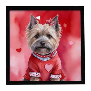 Cairn Terrier My Valentine Framed Metal Print Bathroom, Kitchen, Office, Home Decor Wall Art Ready to Hang, Square, 8X8 Cairn Terrier My Valentine Framed Metal Print Bathroom, Kitchen, Office, Home Decor Wall Art Ready to Hang, Square, 8X8