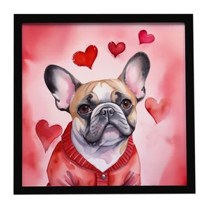 French Bulldog My Valentine Framed Metal Print Bathroom, Kitchen, Office, Home Decor Wall Art Ready to Hang, Square, 8X8 French Bulldog My Valentine Framed Metal Print Bathroom, Kitchen, Office, Home Decor Wall Art Ready to Hang, Square, 8X8