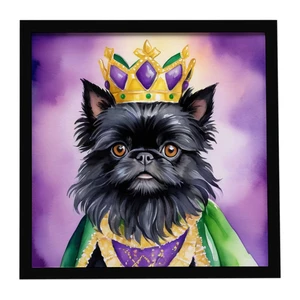 Affenpinscher King of Mardi Gras Framed Metal Print Bathroom, Kitchen, Office, Home Decor Wall Art Ready to Hang, Square, 8X8 Affenpinscher King of Mardi Gras Framed Metal Print Bathroom, Kitchen, Office, Home Decor Wall Art Ready to Hang, Square, 8X8