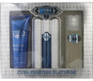 Cuba Prestige Platinum By Cuba For Men - 3 Pc Gift Set 3Oz Edt Spray, 6.7Oz Shower Gel, 3.3Oz After Shave Cuba Prestige Platinum By Cuba For Men - 3 Pc Gift Set 3Oz Edt Spray, 6.7Oz Shower Gel, 3.3Oz After Shave