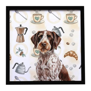 Roan German Wirehaired Pointer Coffee Bar Framed Metal Print Bathroom, Kitchen, Office, Home Decor Wall Art Ready to Hang, Square, 8X8 Roan German Wirehaired Pointer Coffee Bar Framed Metal Print Bathroom, Kitchen, Office, Home Decor Wall Art Ready to Hang, Square, 8X8