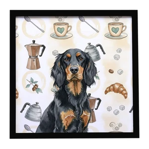 Gordon Setter Coffee Bar Framed Metal Print Bathroom, Kitchen, Office, Home Decor Wall Art Ready to Hang, Square, 8X8 Gordon Setter Coffee Bar Framed Metal Print Bathroom, Kitchen, Office, Home Decor Wall Art Ready to Hang, Square, 8X8