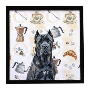 Cane Corso Coffee Bar Framed Metal Print Bathroom, Kitchen, Office, Home Decor Wall Art Ready to Hang, Square, 8X8 Cane Corso Coffee Bar Framed Metal Print Bathroom, Kitchen, Office, Home Decor Wall Art Ready to Hang, Square, 8X8