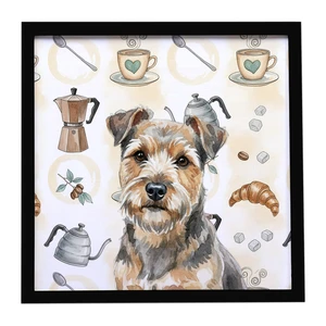 Grizzle and Tan Norfolk Terrier Coffee Bar Framed Metal Print Bathroom, Kitchen, Office, Home Decor Wall Art Ready to Hang, Square, 8X8 Grizzle and Tan Norfolk Terrier Coffee Bar Framed Metal Print Bathroom, Kitchen, Office, Home Decor Wall Art Ready to Hang, Square, 8X8