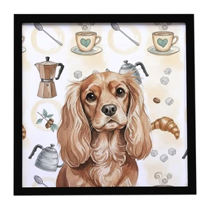 Ruby Cavalier Spaniel Coffee Bar Framed Metal Print Bathroom, Kitchen, Office, Home Decor Wall Art Ready to Hang, Square, 8X8 Ruby Cavalier Spaniel Coffee Bar Framed Metal Print Bathroom, Kitchen, Office, Home Decor Wall Art Ready to Hang, Square, 8X8
