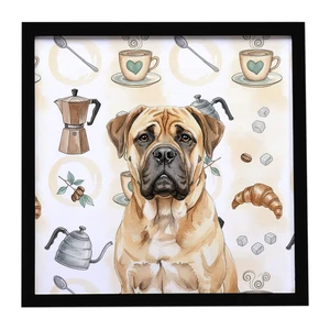 Bullmastiff Coffee Bar Framed Metal Print Bathroom, Kitchen, Office, Home Decor Wall Art Ready to Hang, Square, 8X8 Bullmastiff Coffee Bar Framed Metal Print Bathroom, Kitchen, Office, Home Decor Wall Art Ready to Hang, Square, 8X8