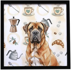 Neapolitan Mastiff Coffee Bar Framed Metal Print Bathroom, Kitchen, Office, Home Decor Wall Art Ready to Hang, Square, 8X8 Neapolitan Mastiff Coffee Bar Framed Metal Print Bathroom, Kitchen, Office, Home Decor Wall Art Ready to Hang, Square, 8X8