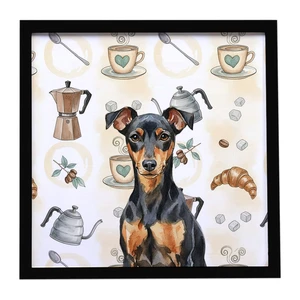 Manchester Terrier Coffee Bar Framed Metal Print Bathroom, Kitchen, Office, Home Decor Wall Art Ready to Hang, Square, 8X8 Manchester Terrier Coffee Bar Framed Metal Print Bathroom, Kitchen, Office, Home Decor Wall Art Ready to Hang, Square, 8X8