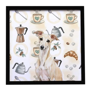 Cream Italian Greyhound Coffee Bar Framed Metal Print Bathroom, Kitchen, Office, Home Decor Wall Art Ready to Hang, Square, 8X8 Cream Italian Greyhound Coffee Bar Framed Metal Print Bathroom, Kitchen, Office, Home Decor Wall Art Ready to Hang, Square, 8X8