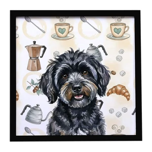 Black Havanese Coffee Bar Framed Metal Print Bathroom, Kitchen, Office, Home Decor Wall Art Ready to Hang, Square, 8X8 Black Havanese Coffee Bar Framed Metal Print Bathroom, Kitchen, Office, Home Decor Wall Art Ready to Hang, Square, 8X8