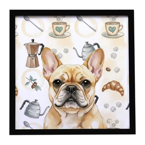 Fawn French Bulldog Coffee Bar Framed Metal Print Bathroom, Kitchen, Office, Home Decor Wall Art Ready to Hang, Square, 8X8 Fawn French Bulldog Coffee Bar Framed Metal Print Bathroom, Kitchen, Office, Home Decor Wall Art Ready to Hang, Square, 8X8