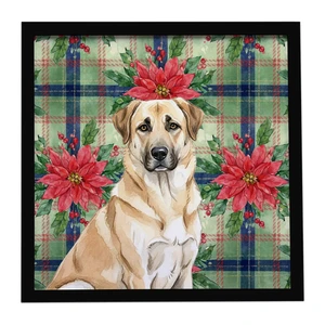 Anatolian Shepherd Dog Christmas PoinsettIas Framed Metal Print Bathroom, Kitchen, Office, Home Decor Wall Art Ready to Hang, Square, 8X8 Anatolian Shepherd Dog Christmas PoinsettIas Framed Metal Print Bathroom, Kitchen, Office, Home Decor Wall Art Ready to Hang, Square, 8X8