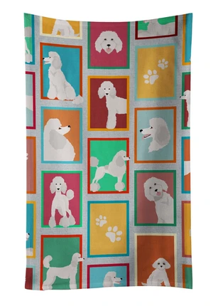 Lots of White Standard Poodle Kitchen Towel Dish Cloths Guest Hand Towel Decorative Bathroom Towel for Face,Tea, Dishcloth, Kitchen and Bath Lots of White Standard Poodle Kitchen Towel Dish Cloths Guest Hand Towel Decorative Bathroom Towel for Face,Tea, Dishcloth, Kitchen and Bath