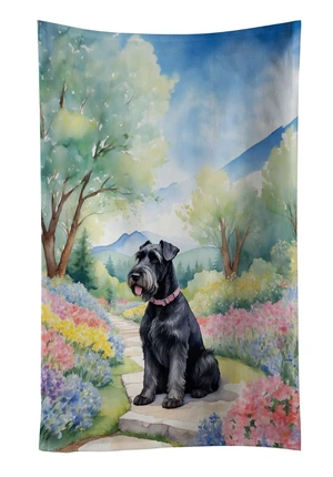 Giant Schnauzer Spring Path Kitchen Towel Dish Cloths Guest Hand Towel Decorative Bathroom Towel for Face,Tea, Dishcloth, Kitchen and Bath Giant Schnauzer Spring Path Kitchen Towel Dish Cloths Guest Hand Towel Decorative Bathroom Towel for Face,Tea, Dishcloth, Kitchen and Bath