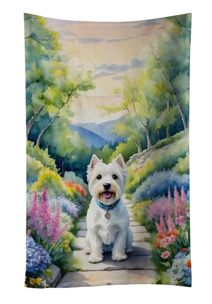 Westie Spring Path Kitchen Towel Dish Cloths Guest Hand Towel Decorative Bathroom Towel for Face,Tea, Dishcloth, Kitchen and Bath Westie Spring Path Kitchen Towel Dish Cloths Guest Hand Towel Decorative Bathroom Towel for Face,Tea, Dishcloth, Kitchen and Bath