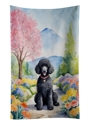Black Poodle Spring Path Kitchen Towel Dish Cloths Guest Hand Towel Decorative Bathroom Towel for Face,Tea, Dishcloth, Kitchen and Bath Black Poodle Spring Path Kitchen Towel Dish Cloths Guest Hand Towel Decorative Bathroom Towel for Face,Tea, Dishcloth, Kitchen and Bath