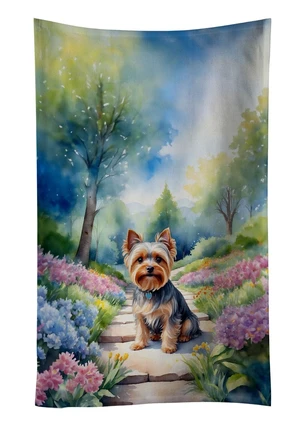 Yorkshire Terrier Spring Path Kitchen Towel Dish Cloths Guest Hand Towel Decorative Bathroom Towel for Face,Tea, Dishcloth, Kitchen and Bath Yorkshire Terrier Spring Path Kitchen Towel Dish Cloths Guest Hand Towel Decorative Bathroom Towel for Face,Tea, Dishcloth, Kitchen and Bath