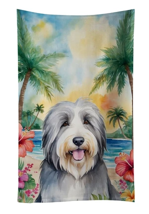 Bearded Collie Luau Kitchen Towel Dish Cloths Guest Hand Towel Decorative Bathroom Towel for Face,Tea, Dishcloth, Kitchen and Bath Bearded Collie Luau Kitchen Towel Dish Cloths Guest Hand Towel Decorative Bathroom Towel for Face,Tea, Dishcloth, Kitchen and Bath