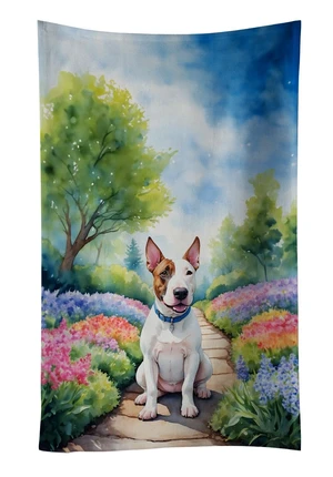 NEW English Bull Terrier Spring Path Kitchen Towel Dish Cloths Guest Hand Towel Decorative Bathroom Towel for Face,Tea, Dishcloth, Kitchen and Bath NEW English Bull Terrier Spring Path Kitchen Towel Dish Cloths Guest Hand Towel Decorative Bathroom Towel for Face,Tea, Dishcloth, Kitchen and Bath