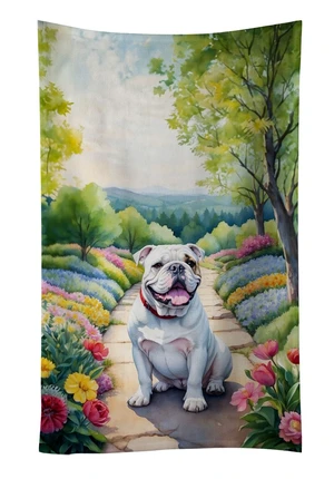 English Bulldog Spring Path Kitchen Towel Dish Cloths Guest Hand Towel Decorative Bathroom Towel for Face,Tea, Dishcloth, Kitchen and Bath English Bulldog Spring Path Kitchen Towel Dish Cloths Guest Hand Towel Decorative Bathroom Towel for Face,Tea, Dishcloth, Kitchen and Bath