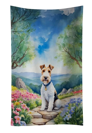 Fox Terrier Spring Path Kitchen Towel Dish Cloths Guest Hand Towel Decorative Bathroom Towel for Face,Tea, Dishcloth, Kitchen and Bath Fox Terrier Spring Path Kitchen Towel Dish Cloths Guest Hand Towel Decorative Bathroom Towel for Face,Tea, Dishcloth, Kitchen and Bath