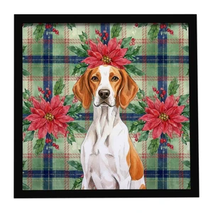 Orange and White Pointer Christmas PoinsettIas Framed Metal Print Bathroom, Kitchen, Office, Home Decor Wall Art Ready to Hang, Square, 8X8 Orange and White Pointer Christmas PoinsettIas Framed Metal Print Bathroom, Kitchen, Office, Home Decor Wall Art Ready to Hang, Square, 8X8