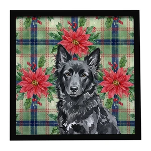 Mudi Christmas PoinsettIas Framed Metal Print Bathroom, Kitchen, Office, Home Decor Wall Art Ready to Hang, Square, 8X8 Mudi Christmas PoinsettIas Framed Metal Print Bathroom, Kitchen, Office, Home Decor Wall Art Ready to Hang, Square, 8X8